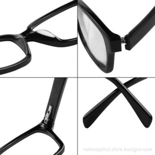 Handmade acetate frames in black for men